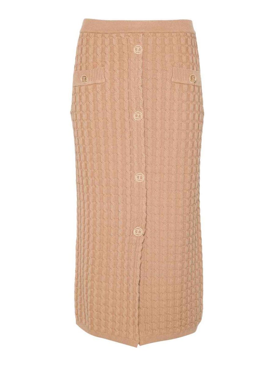 Twinset Jupe Midi - Marron