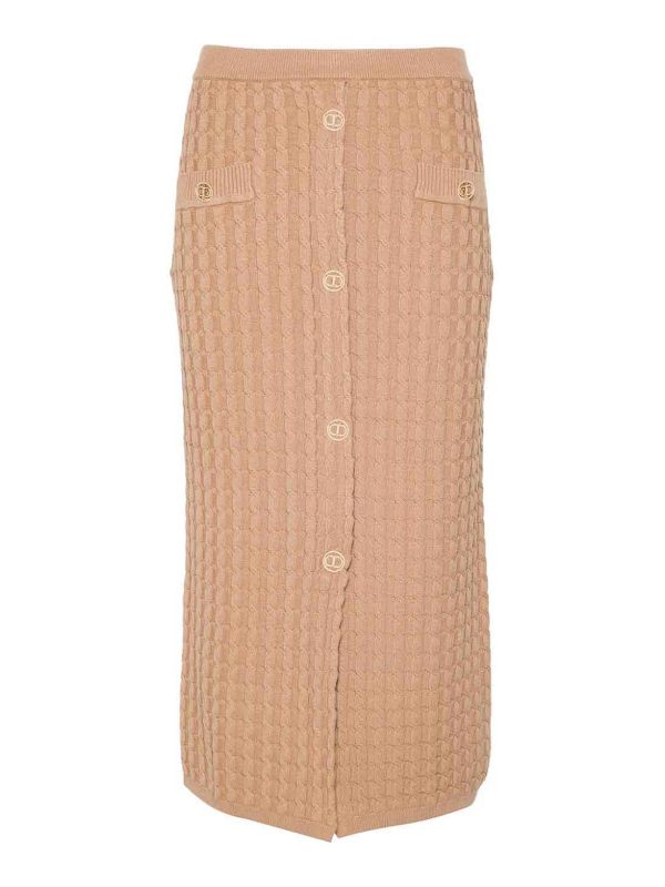 Twinset Jupe Midi - Marron