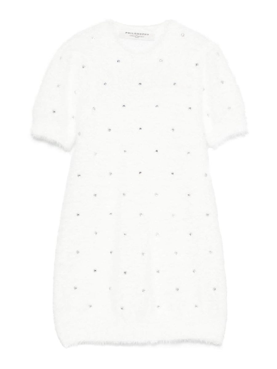 Philosophy di Lorenzo Serafini Pull Col Rond - Crème