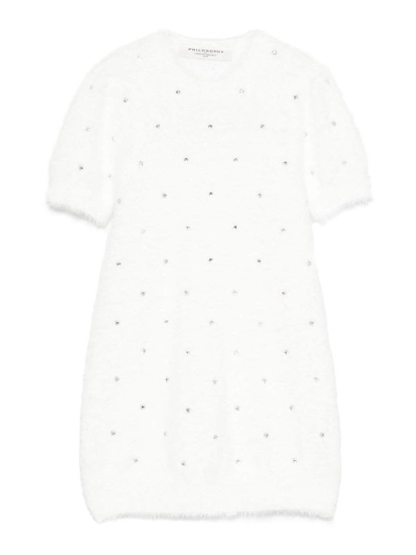 Philosophy di Lorenzo Serafini Pull Col Rond - Crème
