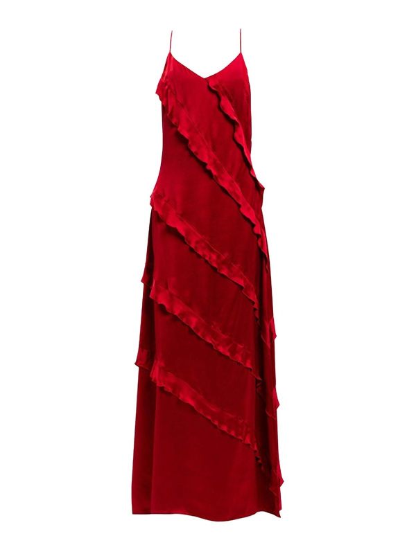 Twinset Robe Au Genou - Rouge