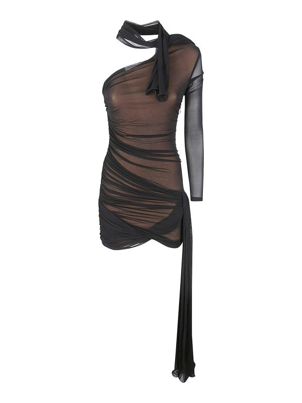 Dion Lee Robe Au Genou - Noir