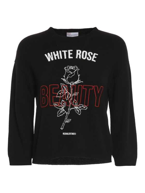 Valentino Red Pull Col Rond - Noir