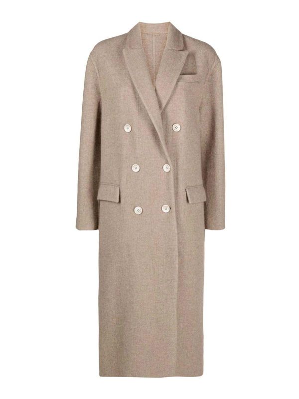 Brunello Cucinelli Manteau Court - Marron