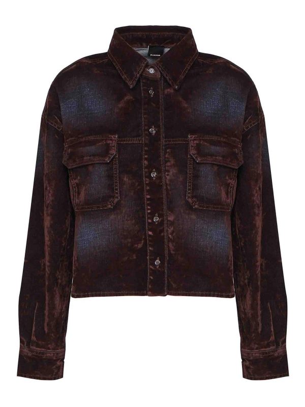 Pinko Veste En Jean - Foncé Délavé
