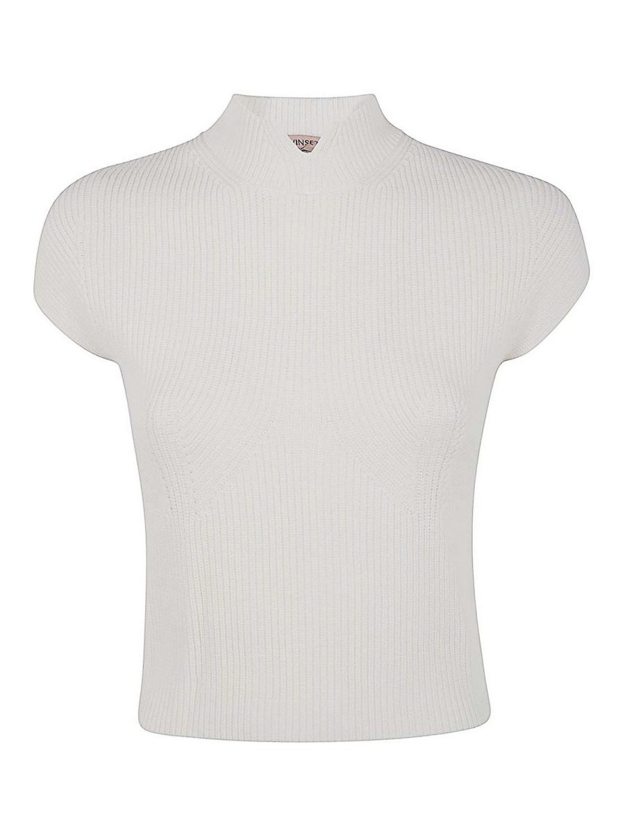 Twinset Pull Col Rond - Blanc