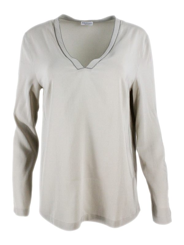 Brunello Cucinelli T-Shirt - Gris Clair