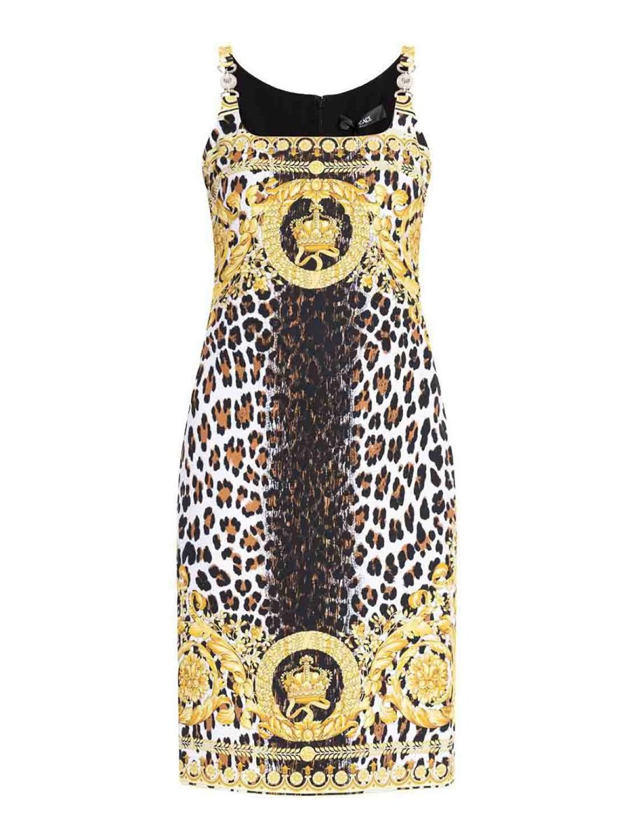 Versace Robe Au Genou - Noir