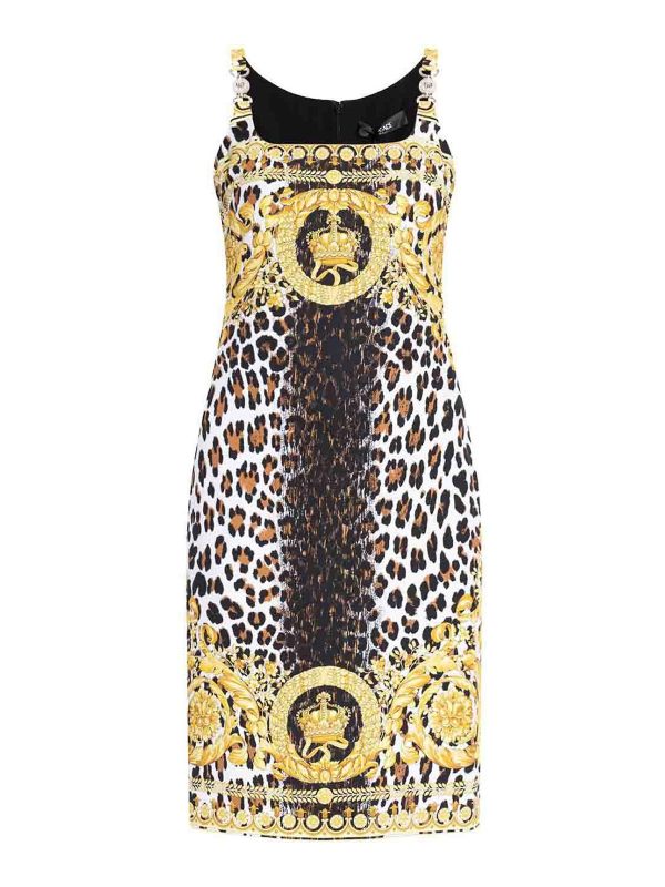 Versace Robe Au Genou - Noir