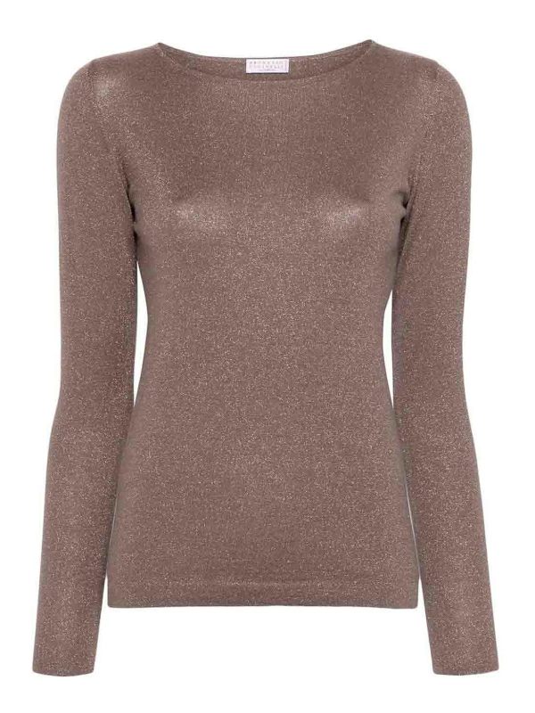 Brunello Cucinelli Pull Col Bateau - Beige