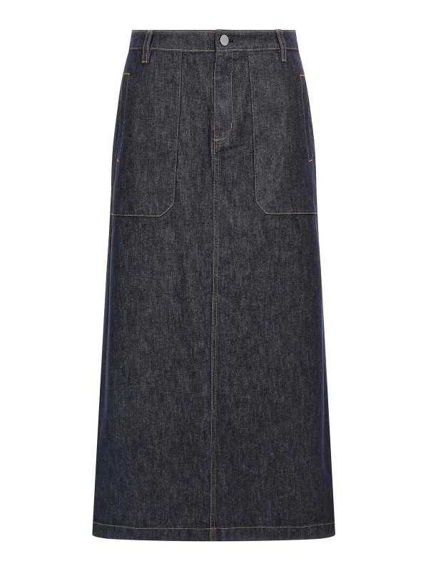 Theory Jupe Midi - Bleu