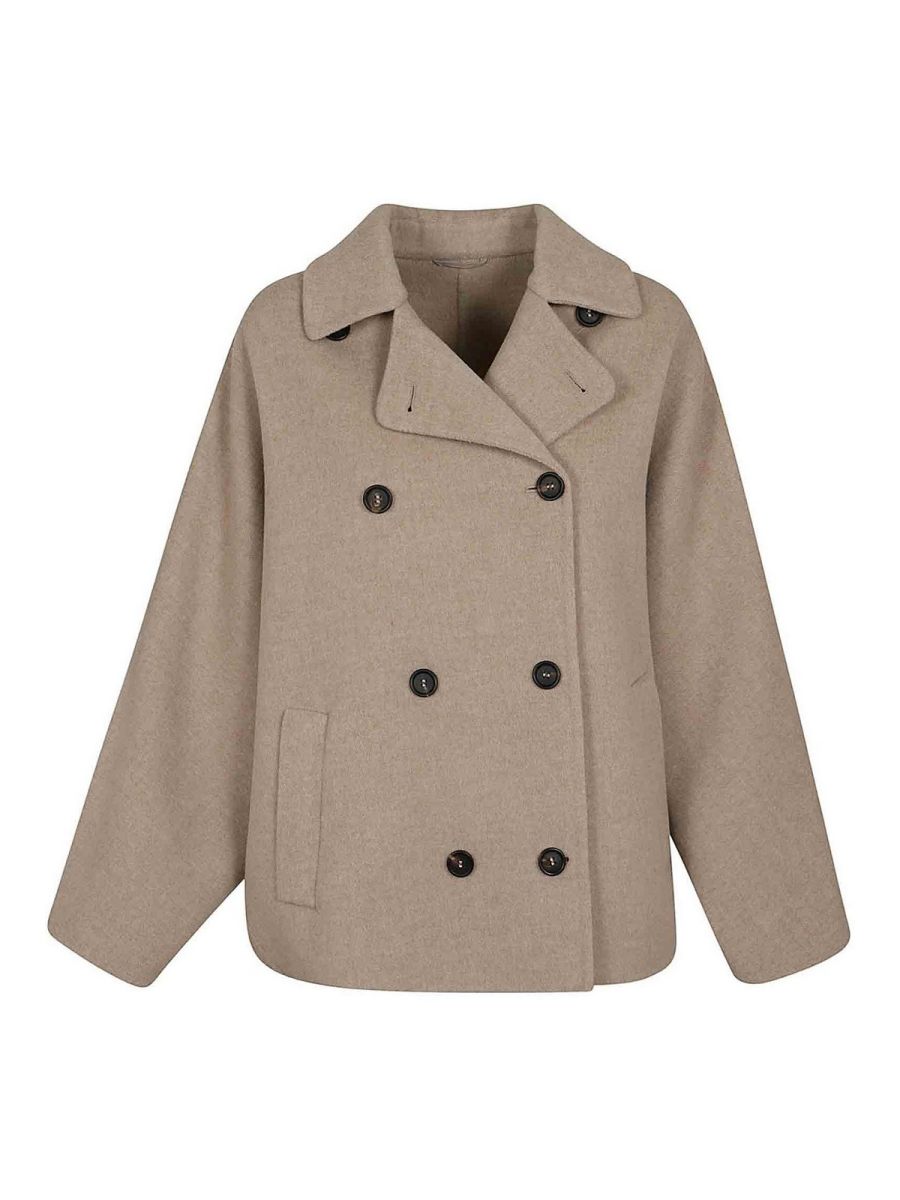 Brunello Cucinelli Manteau Court - Camel