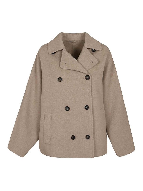 Brunello Cucinelli Manteau Court - Camel