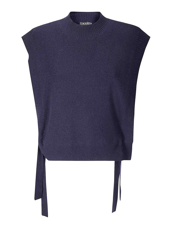 A. P.C. Pull Col Rond - Bleu