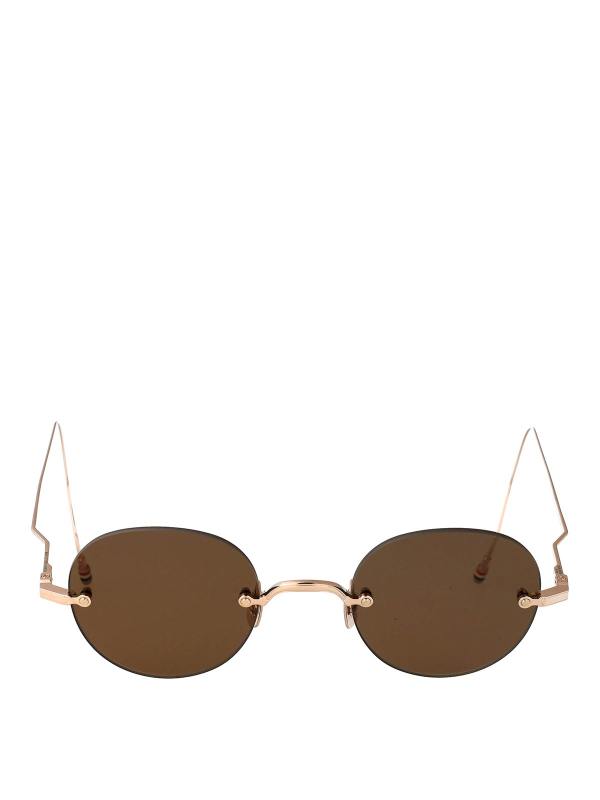 Thom Browne Lunettes De Soleil - Or