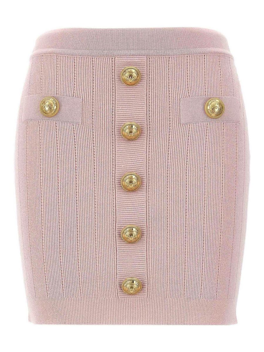 Balmain Jupe Midi - Couleur Chair