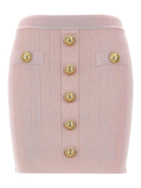 Balmain Jupe Midi - Couleur Chair