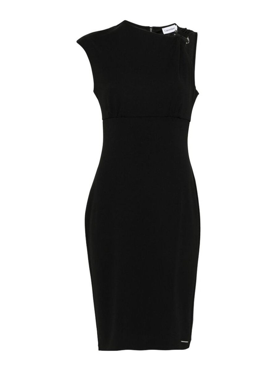 Calvin Klein Robe Au Genou - Noir
