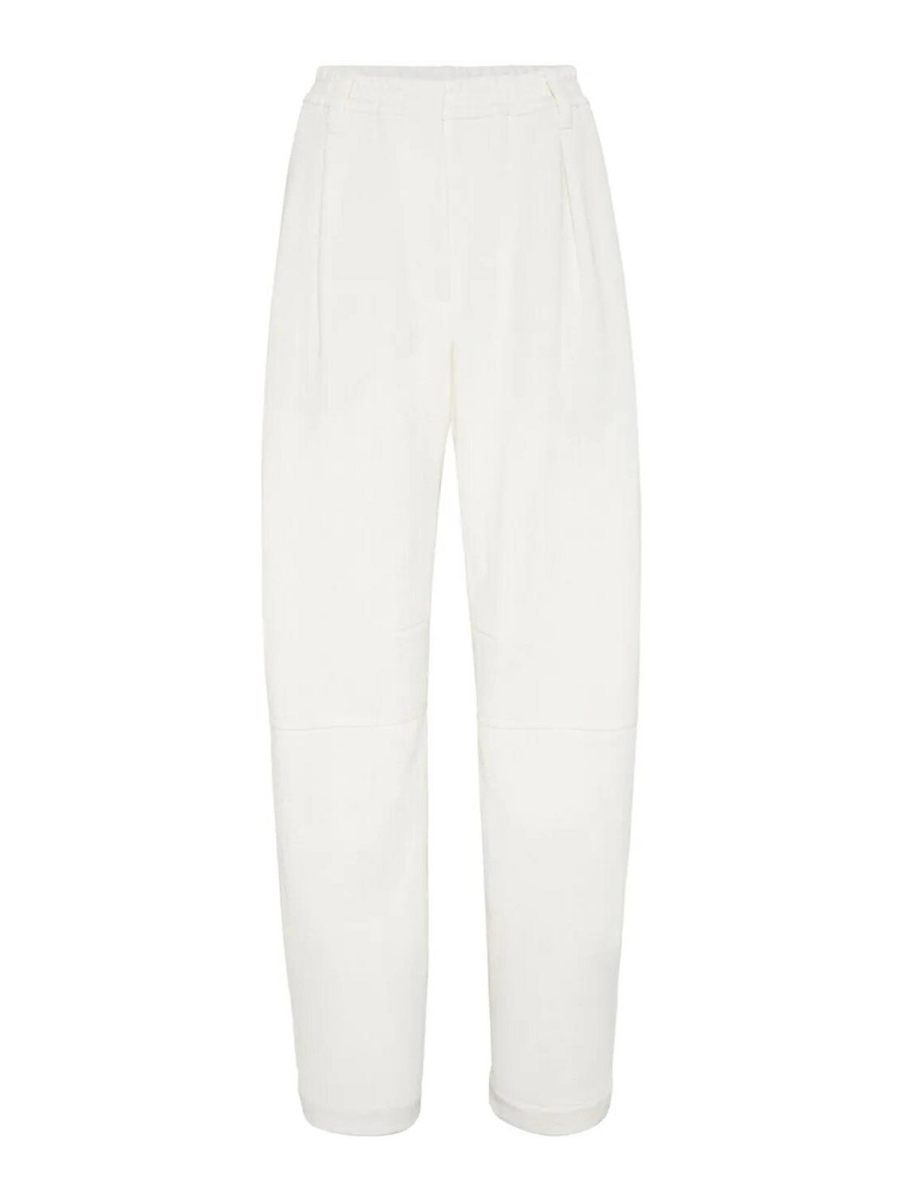 Brunello Cucinelli Pantalons Décontractés - Blanc