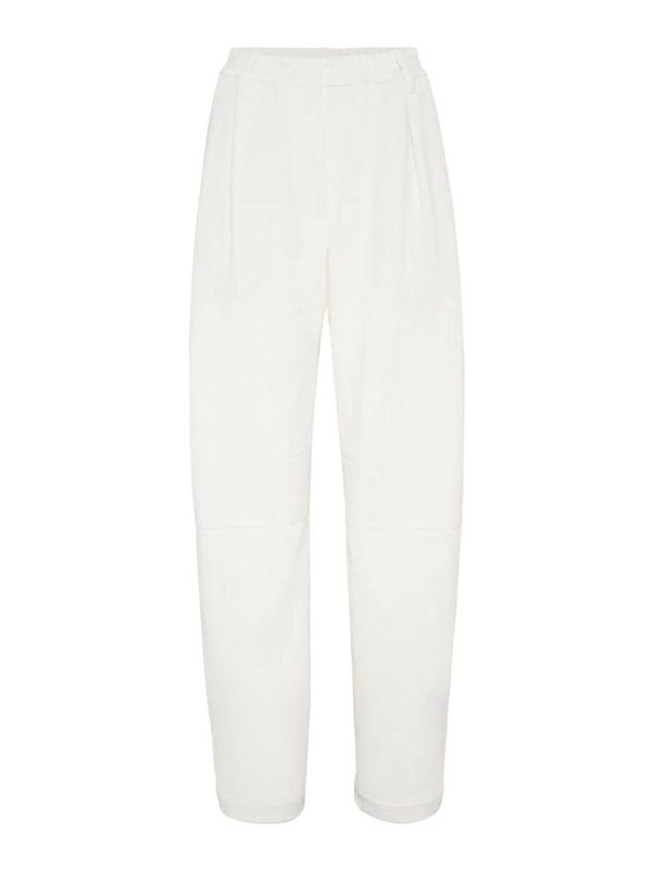 Brunello Cucinelli Pantalons Décontractés - Blanc