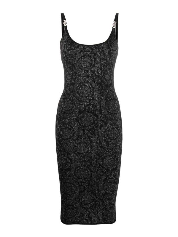 Versace Robe Au Genou - Noir