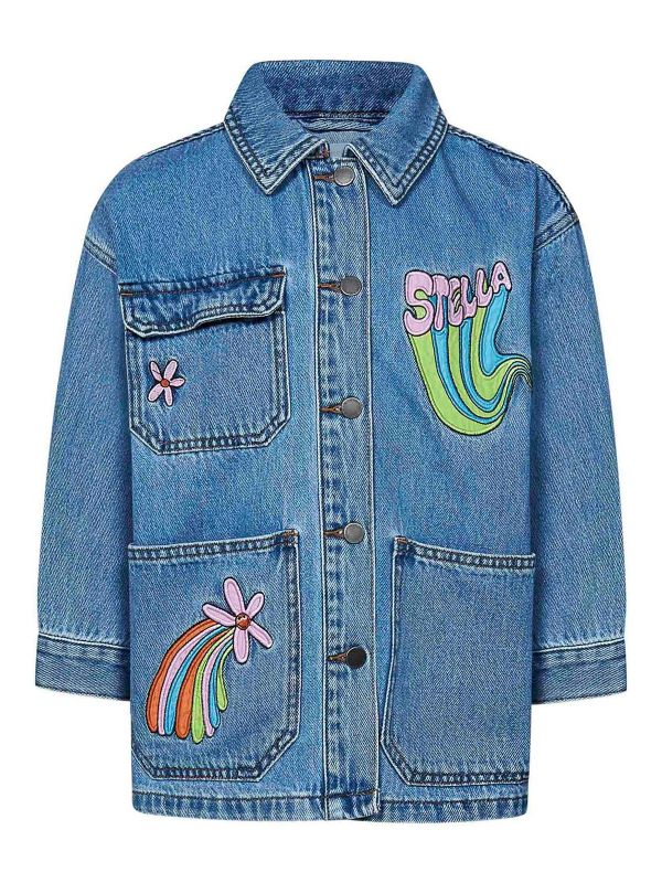 Stella Mccartney Veste En Jean - Bleu