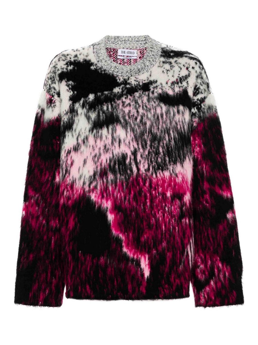 The Attico Pull Col Rond - Noir