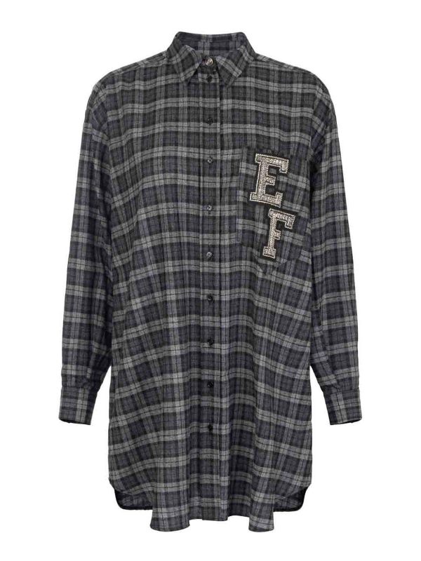 Elisabetta Franchi Robe Au Genou - Gris
