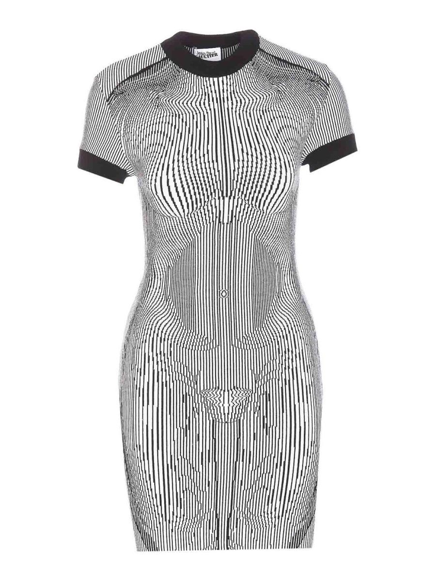 Jean Paul Gaultier Robe Courte - Blanc