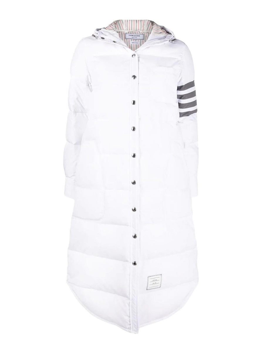 Thom Browne Manteau Court - Blanc