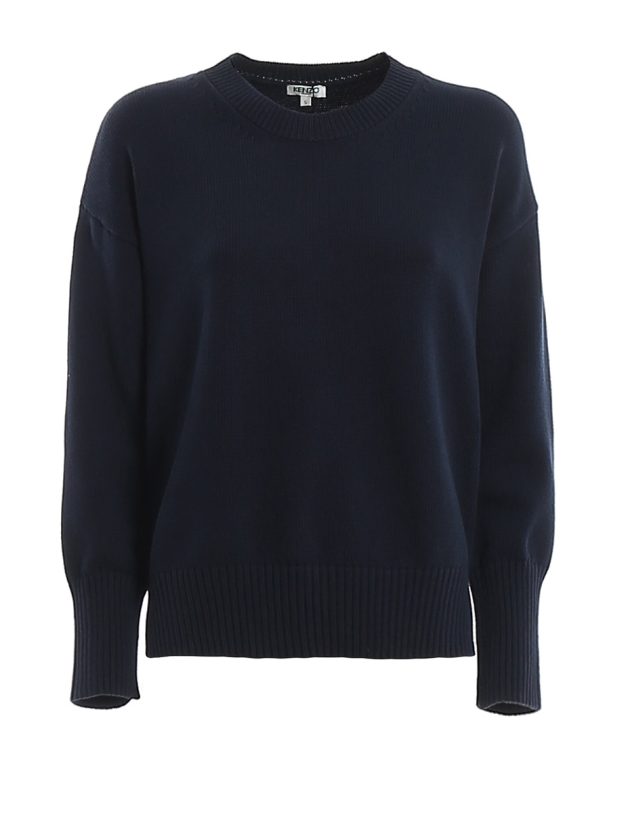 Kenzo Pull Col Rond - Bleu Foncé