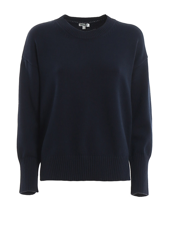 Kenzo Pull Col Rond - Bleu Foncé