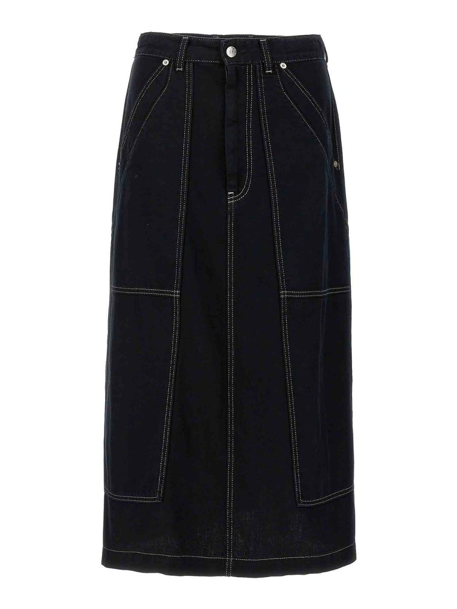 MM6 Maison Margiela Jupe Midi - Noir