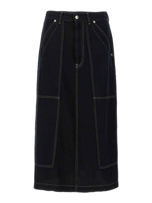 MM6 Maison Margiela Jupe Midi - Noir