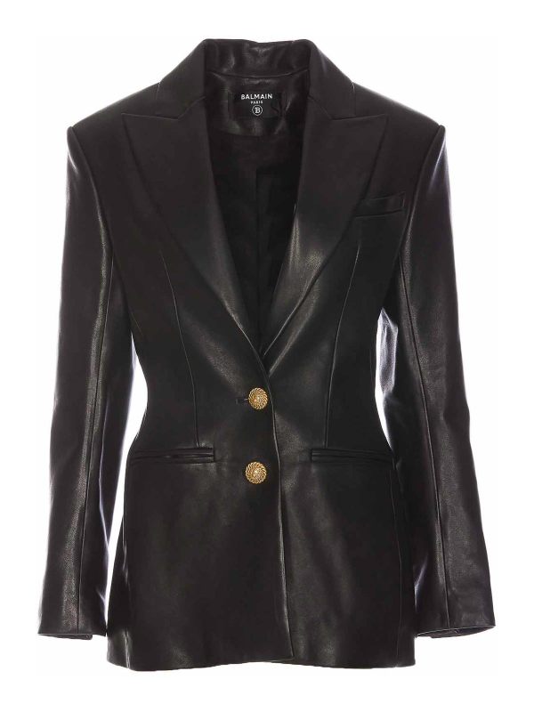 Balmain Blouson En Cuir - Noir