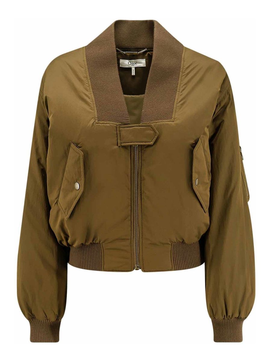 Chloe' Bomber - Marron