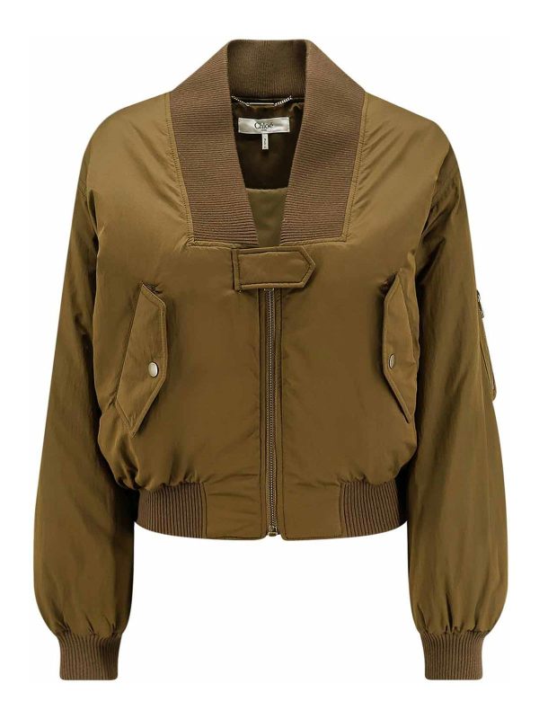 Chloe' Bomber - Marron