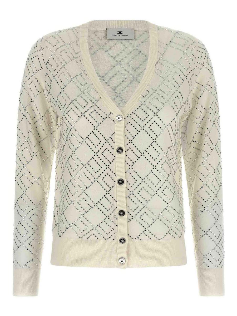 Elisabetta Franchi Cardigan - Blanc