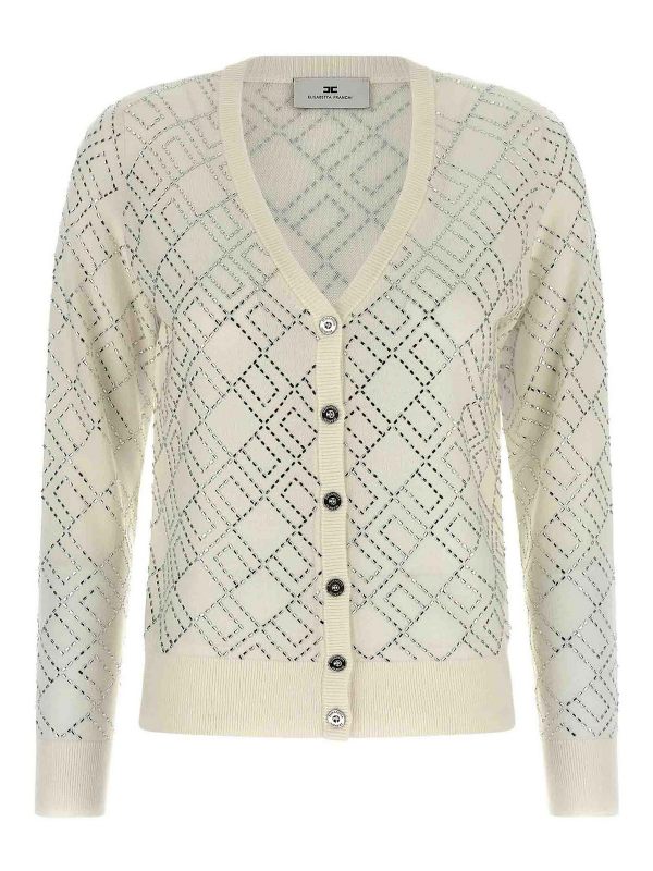 Elisabetta Franchi Cardigan - Blanc