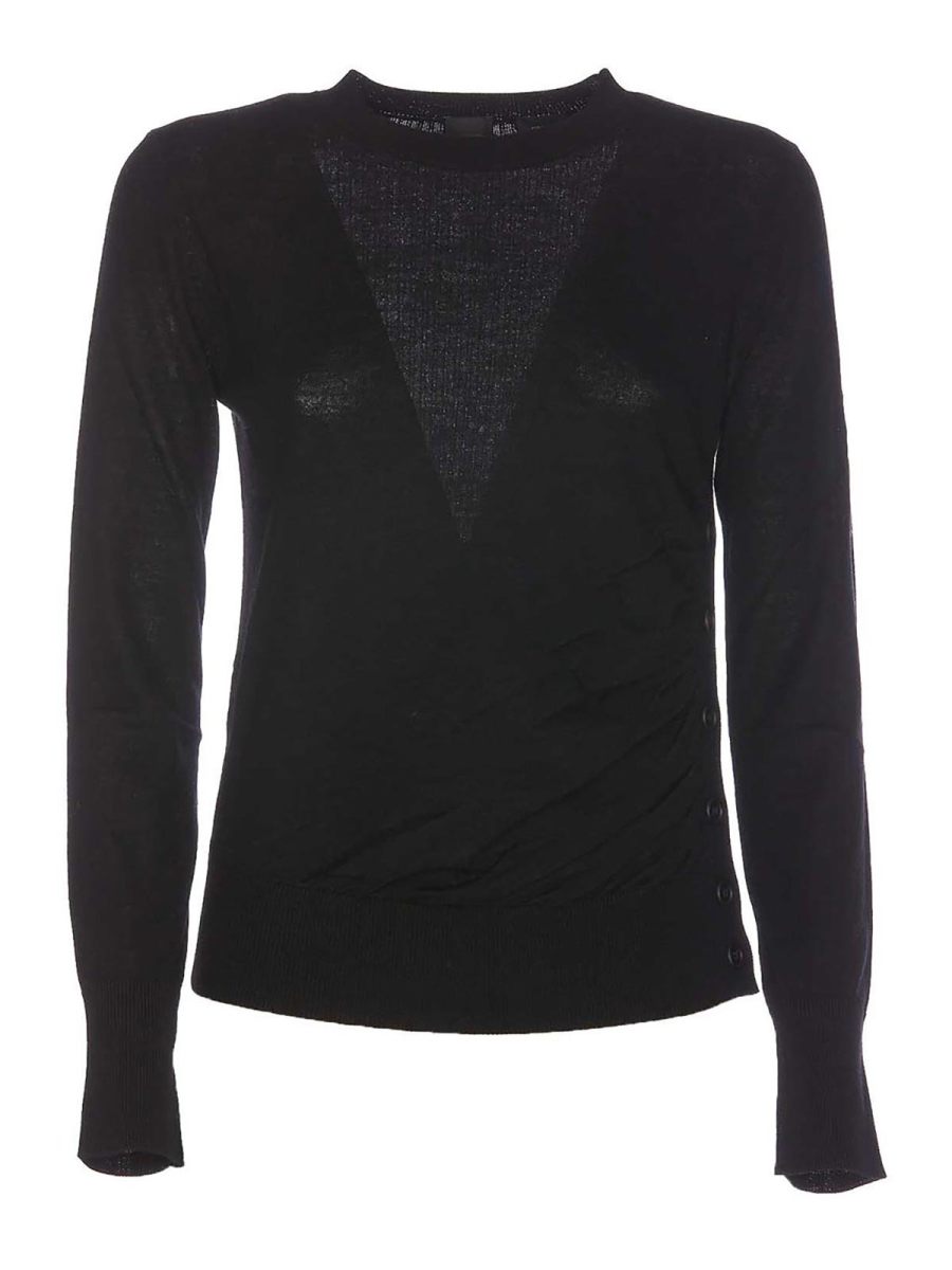 Pinko Pull Col Rond - Noir