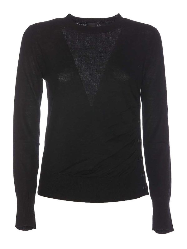 Pinko Pull Col Rond - Noir