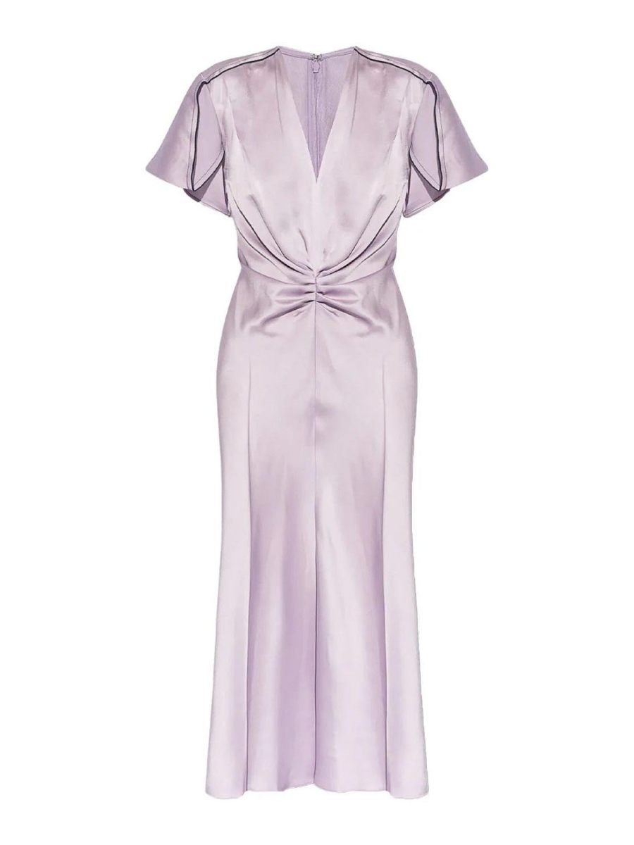Victoria Beckham Robe Au Genou - Noir