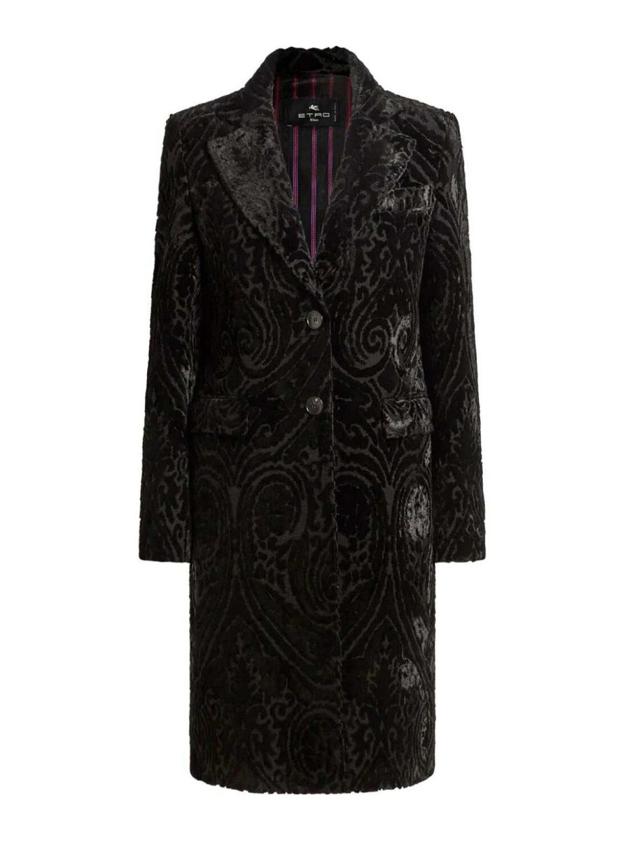 Etro Manteau Court - Noir