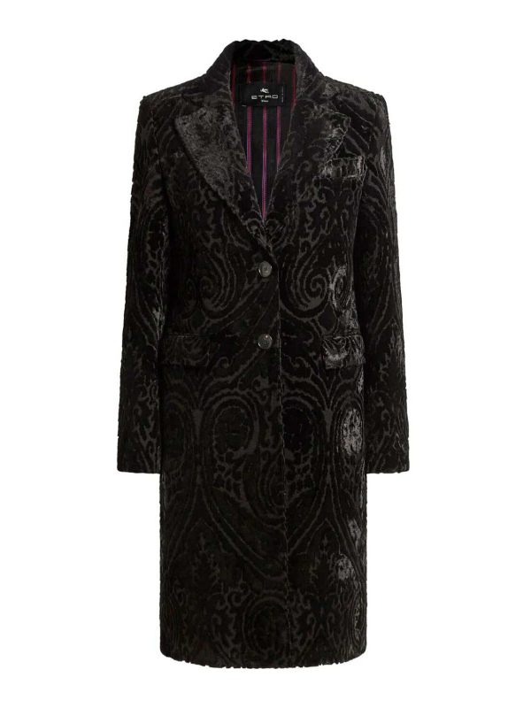 Etro Manteau Court - Noir