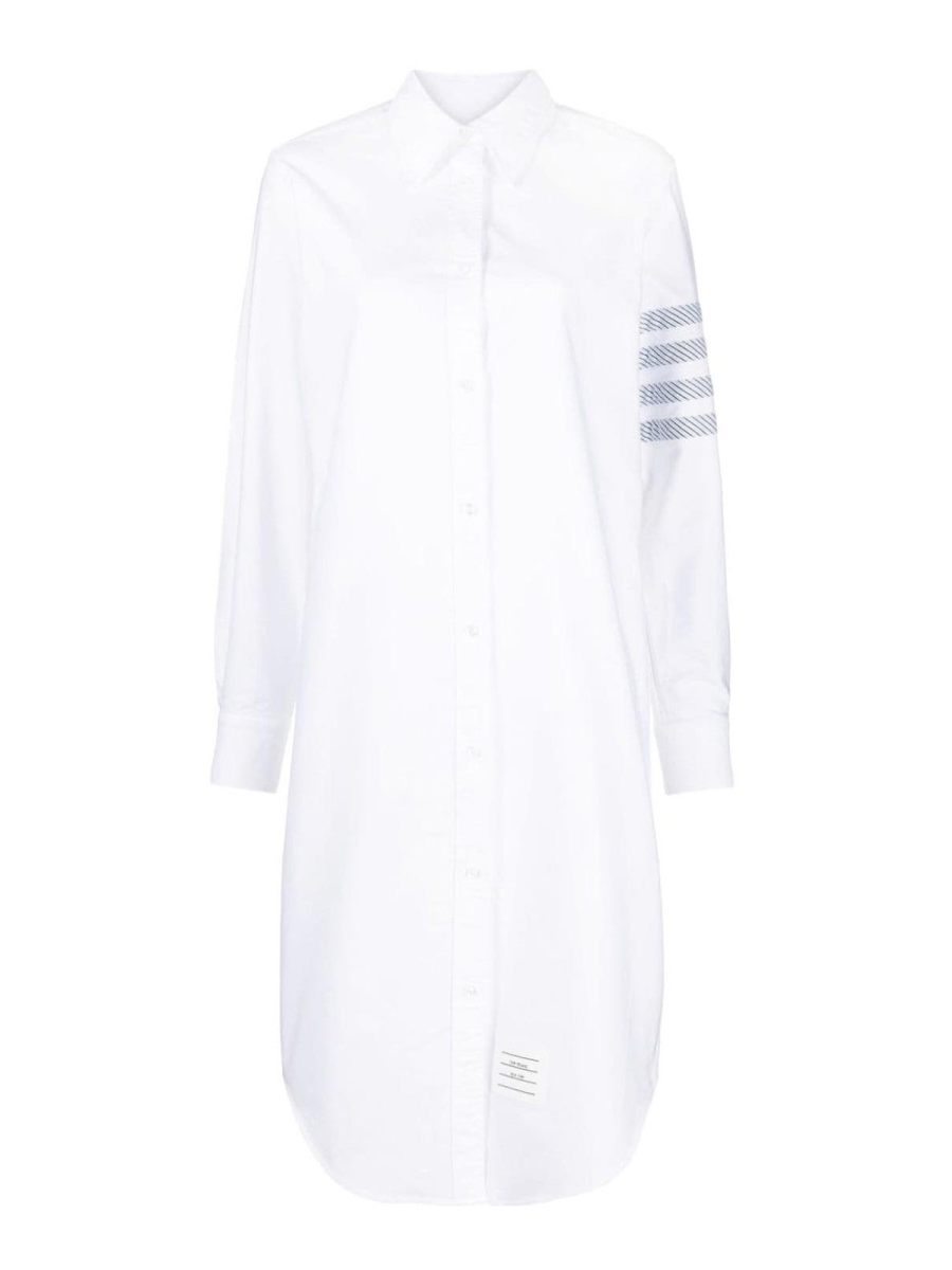 Thom Browne Robe Au Genou - Blanc