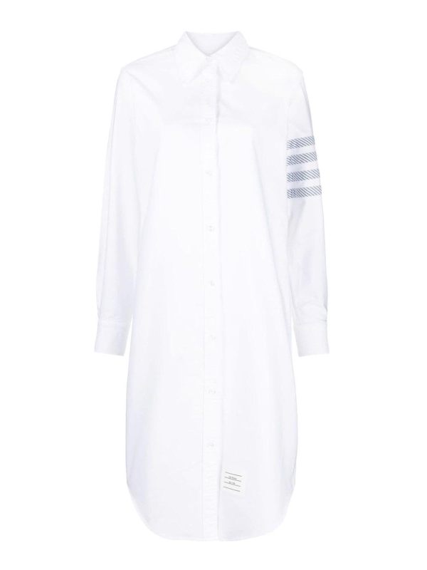 Thom Browne Robe Au Genou - Blanc