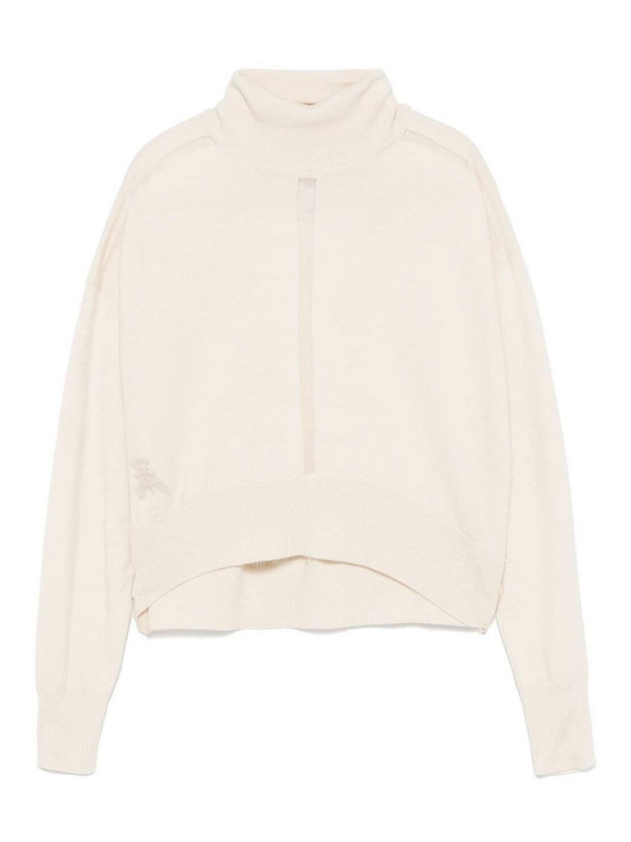 Patrizia Pepe Pull Col Rond - Blanc