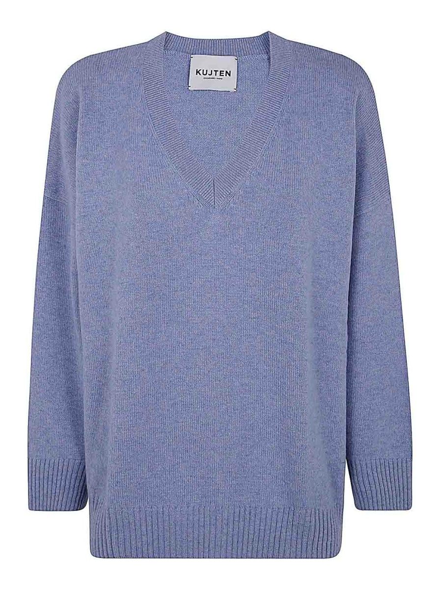 Kujten Pull À Col V - Bleu