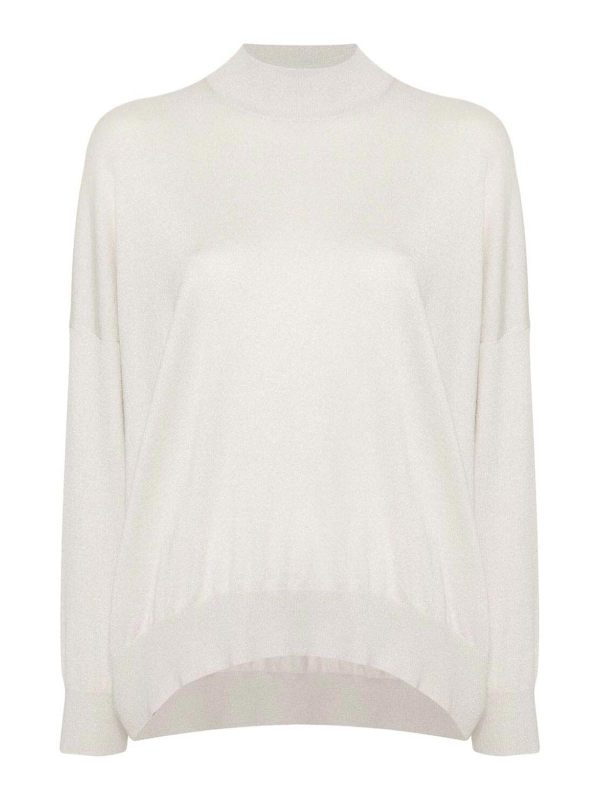 Brunello Cucinelli Pull Col Roulé - Blanc