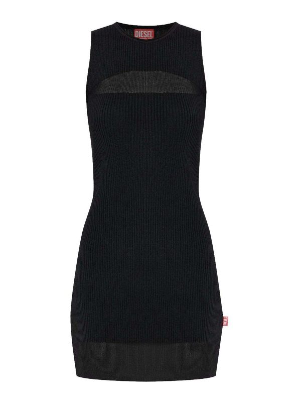 Diesel Robe Au Genou - Noir